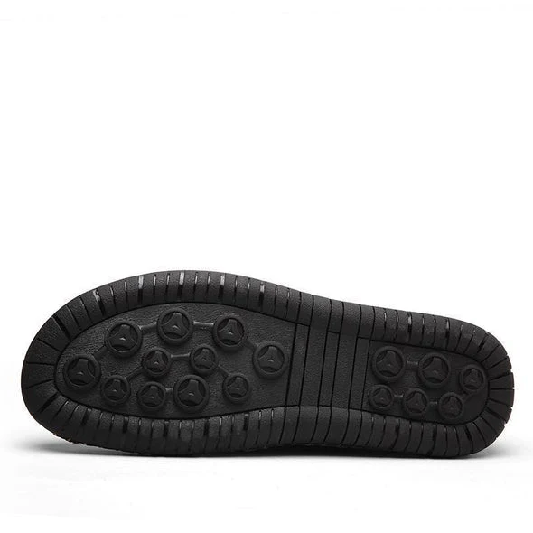 Men Hand Stitching Zipper Slip-ons Leather Shoes - Image 5