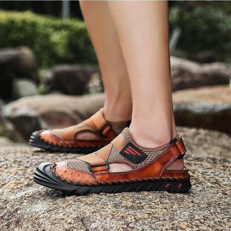 Men Leather Sports Canyoning Waterproof Sandals - Image 10