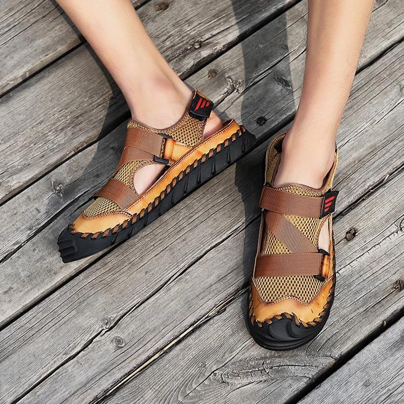 Men Leather Sports Canyoning Waterproof Sandals - Image 12