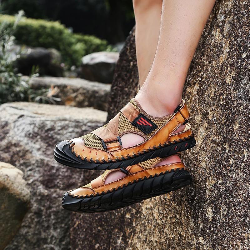 Men Leather Sports Canyoning Waterproof Sandals - Image 14