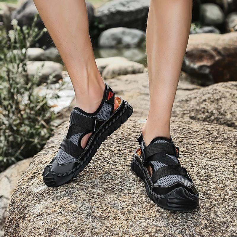 Men Leather Sports Canyoning Waterproof Sandals - Image 18
