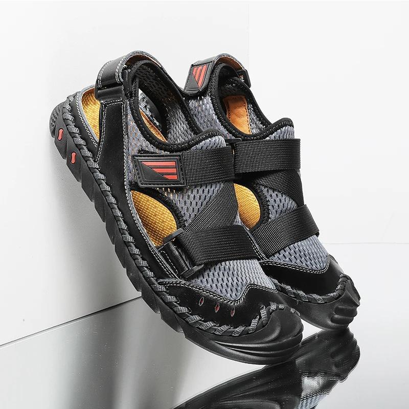 Men Leather Sports Canyoning Waterproof Sandals - Image 6