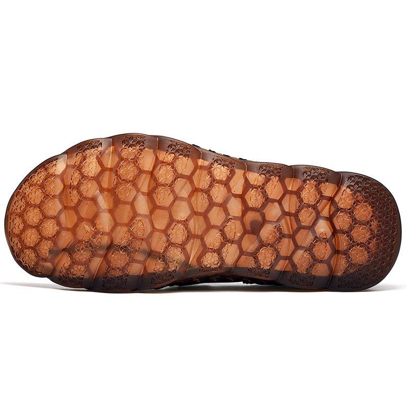 Men Outdoor Non-slip Hole Shoes Mesh Elastic Band Water Sandals - Image 4