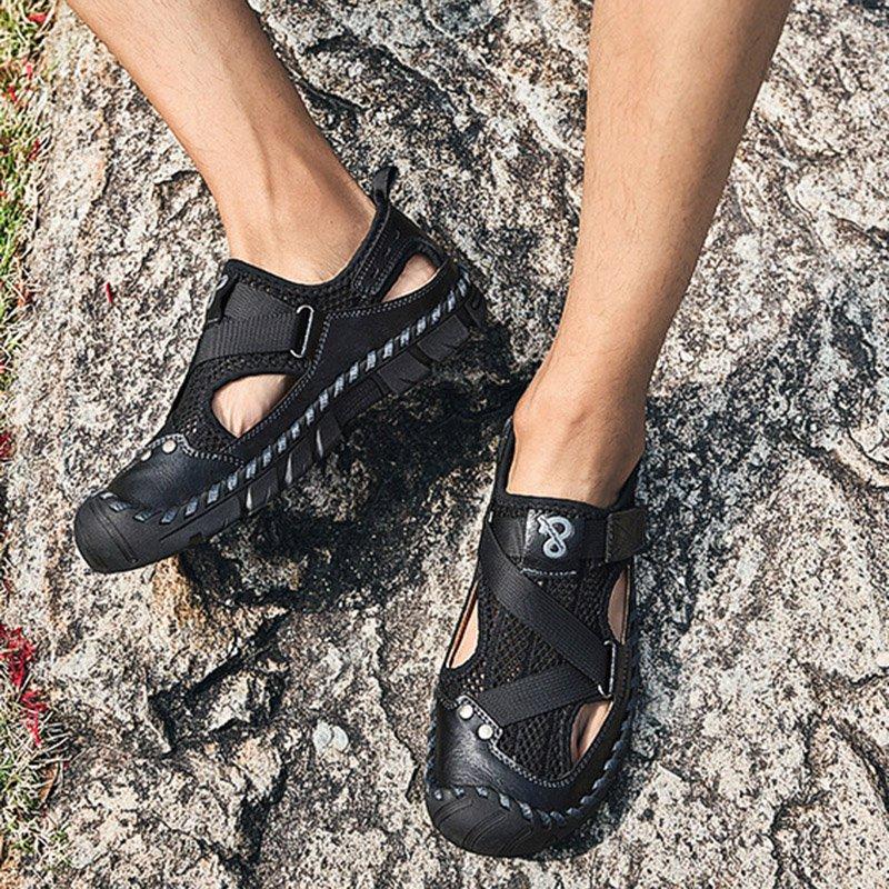 Men's Outdoor Wading Beach Shoes Mesh Non-slip Hole Sandals - Image 22