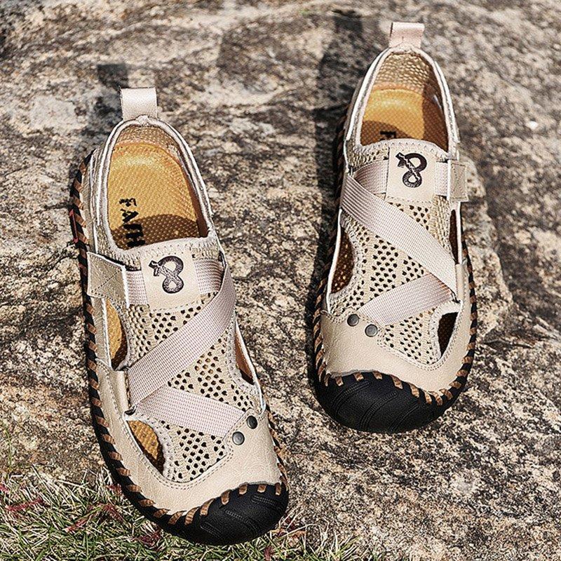 Men's Outdoor Wading Beach Shoes Mesh Non-slip Hole Sandals - Image 25