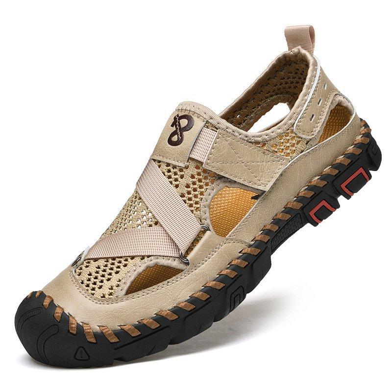Men's Outdoor Wading Beach Shoes Mesh Non-slip Hole Sandals - Image 3