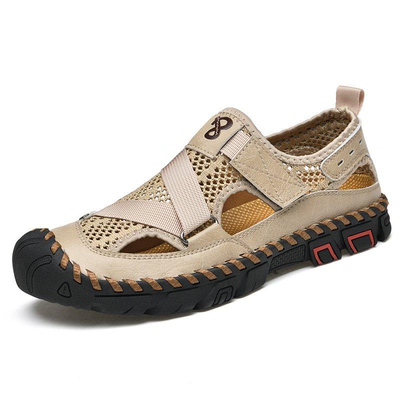 Men's Outdoor Wading Beach Shoes Mesh Non-slip Hole Sandals - Image 4