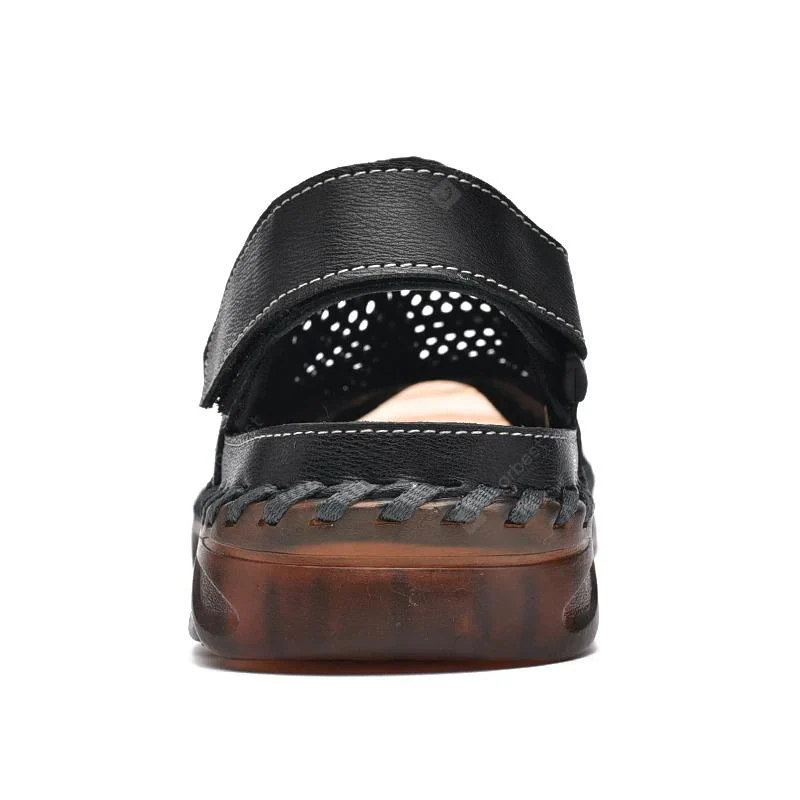 Men's Rubber Toe Cap Mesh Splicing Slippers Outdoor Water Sandals - Image 14