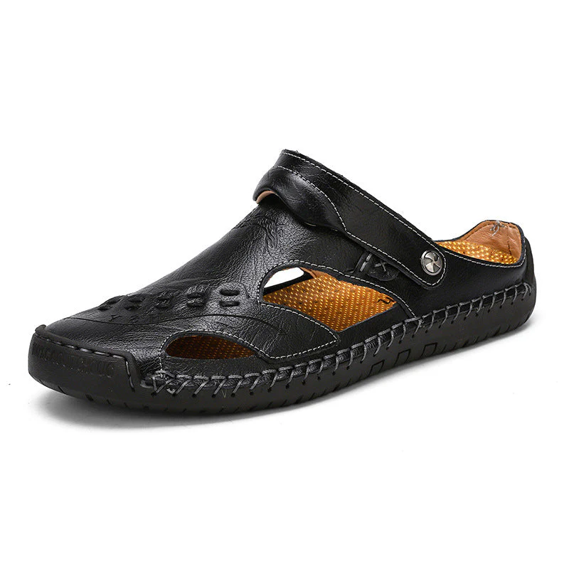 Men's Casual Breathable Handmade Leather Sandals - Image 3