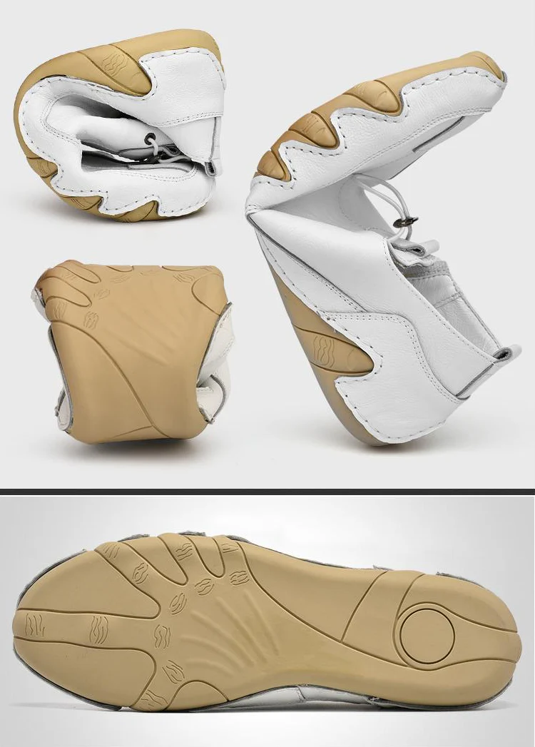 Men Loafers Casual Leather Flats Light Slip-on Moccasins - Image 5