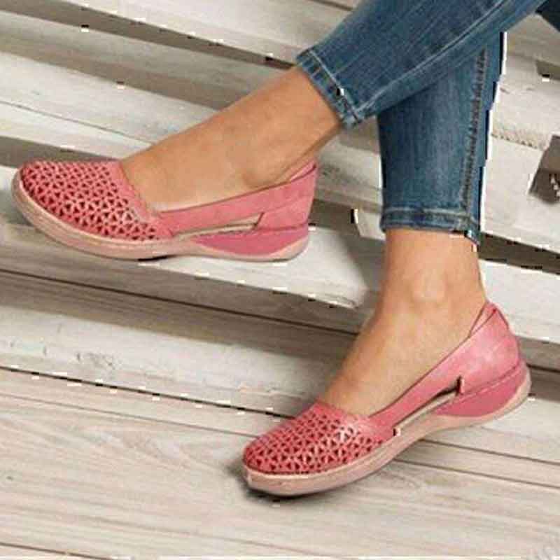 Women Wedges Orthopedic Hollow Out Vintage Sandals - Image 6