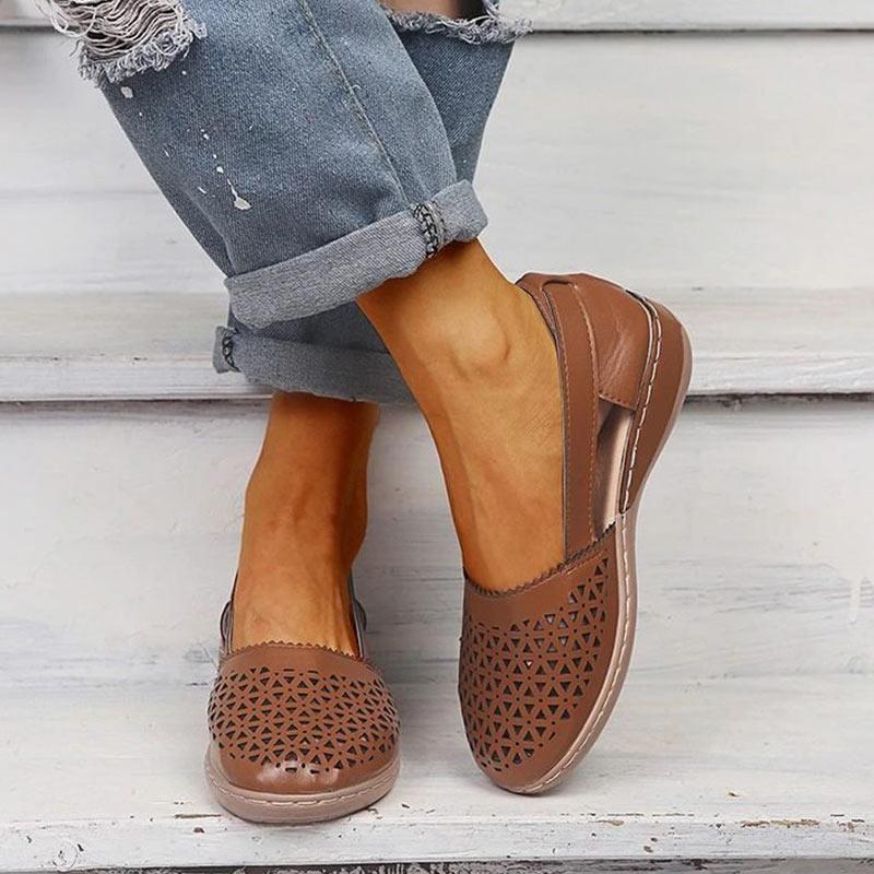 Women Wedges Orthopedic Hollow Out Vintage Sandals - Image 7